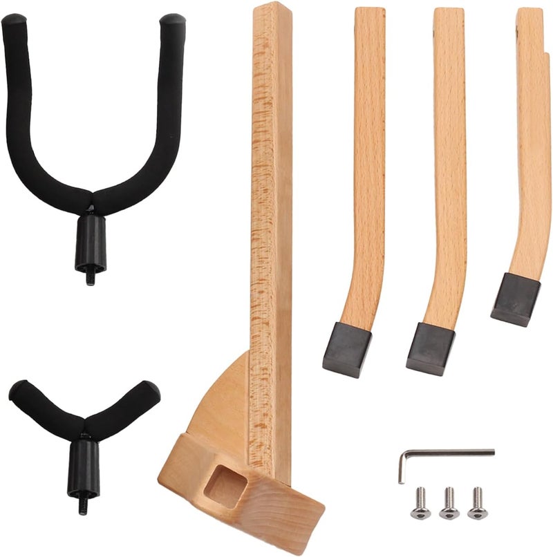 REMAGIC Alto & Tenor Saxophone Stand, Detachable Beech Wood Folding Saxophone Stand Saxophone Holder Rack, Adjustable Wooden Sax Tripod Holder Saxophone Holder, Portable Musical Instrument Saxophone Accessories Part - Image 2